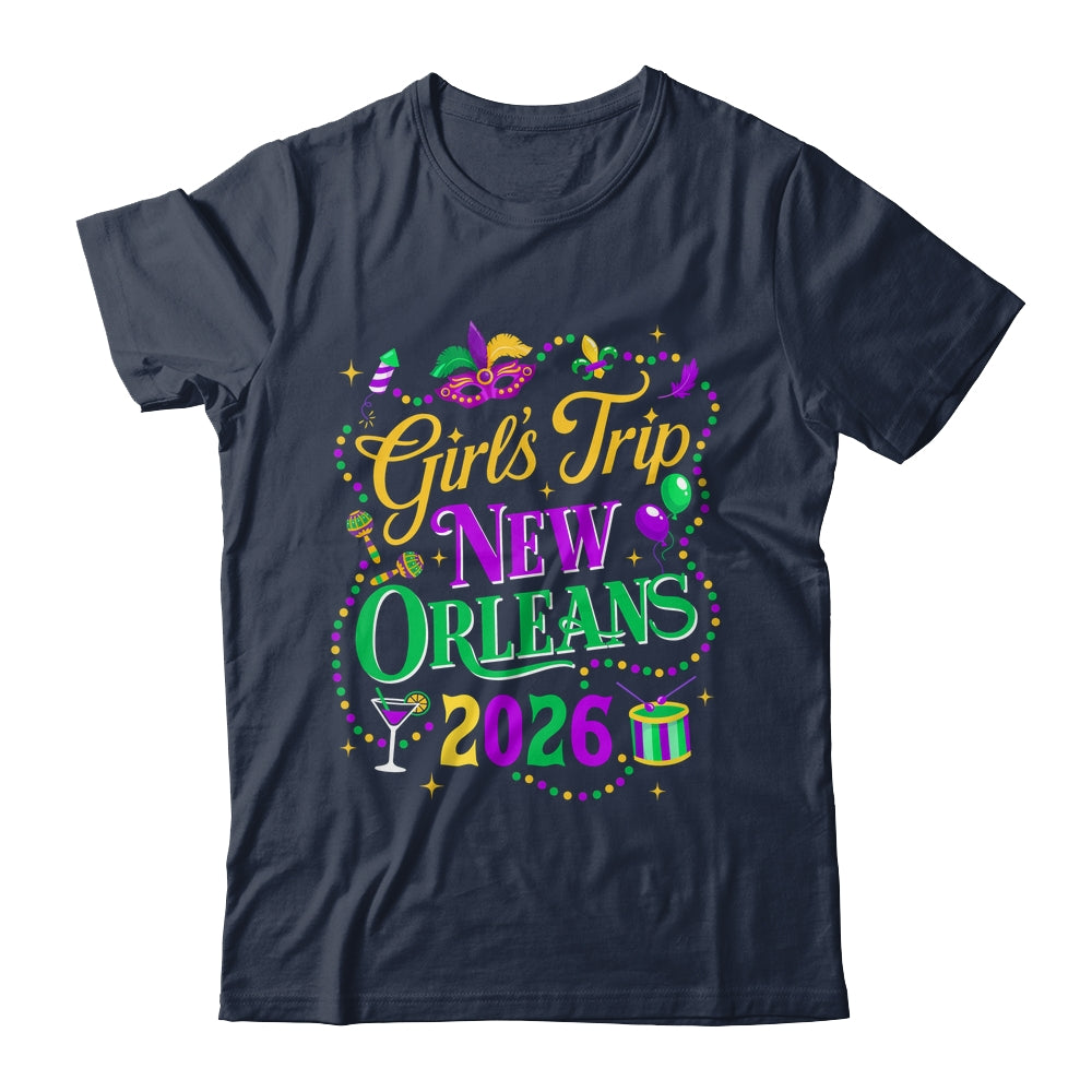 Mardi Gras Girls Trip 2026 Design New Orleans Matching Group Shirt & Hoodie | teecentury