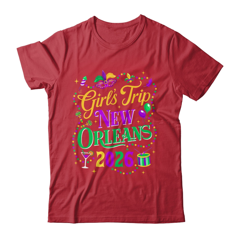 Mardi Gras Girls Trip 2026 Design New Orleans Matching Group Shirt & Hoodie | teecentury