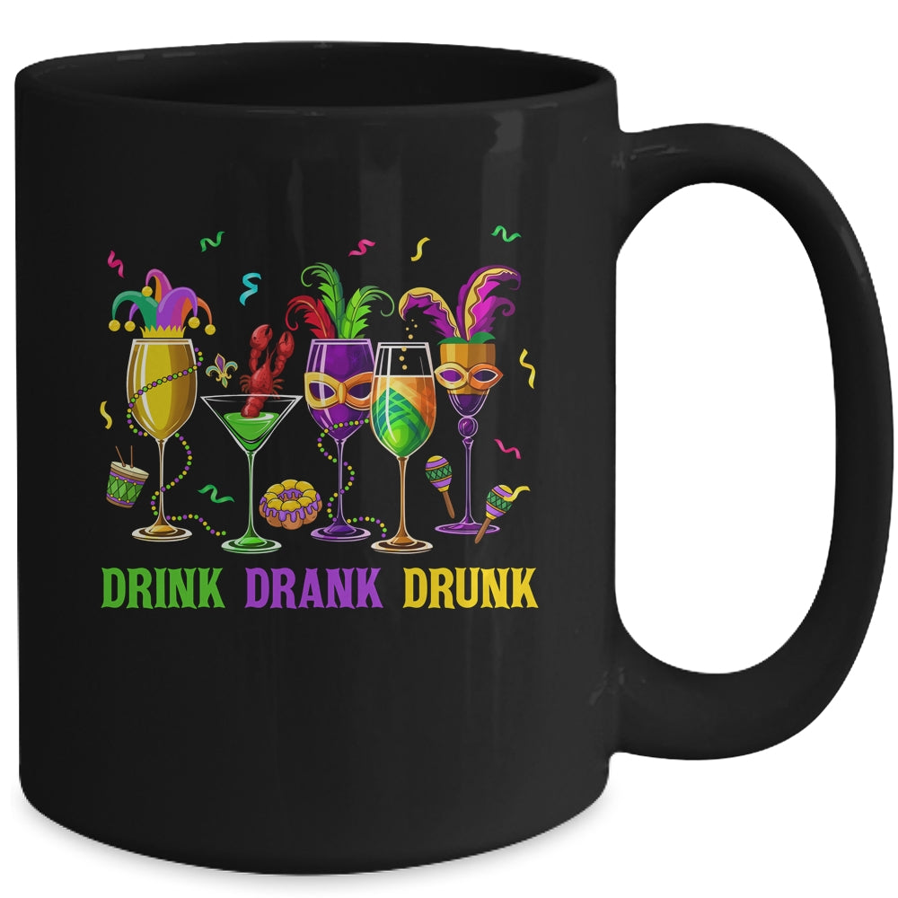 Mardi Gras Glass Of Wine Drinking Team Wine Festival Parade Mug | teecentury