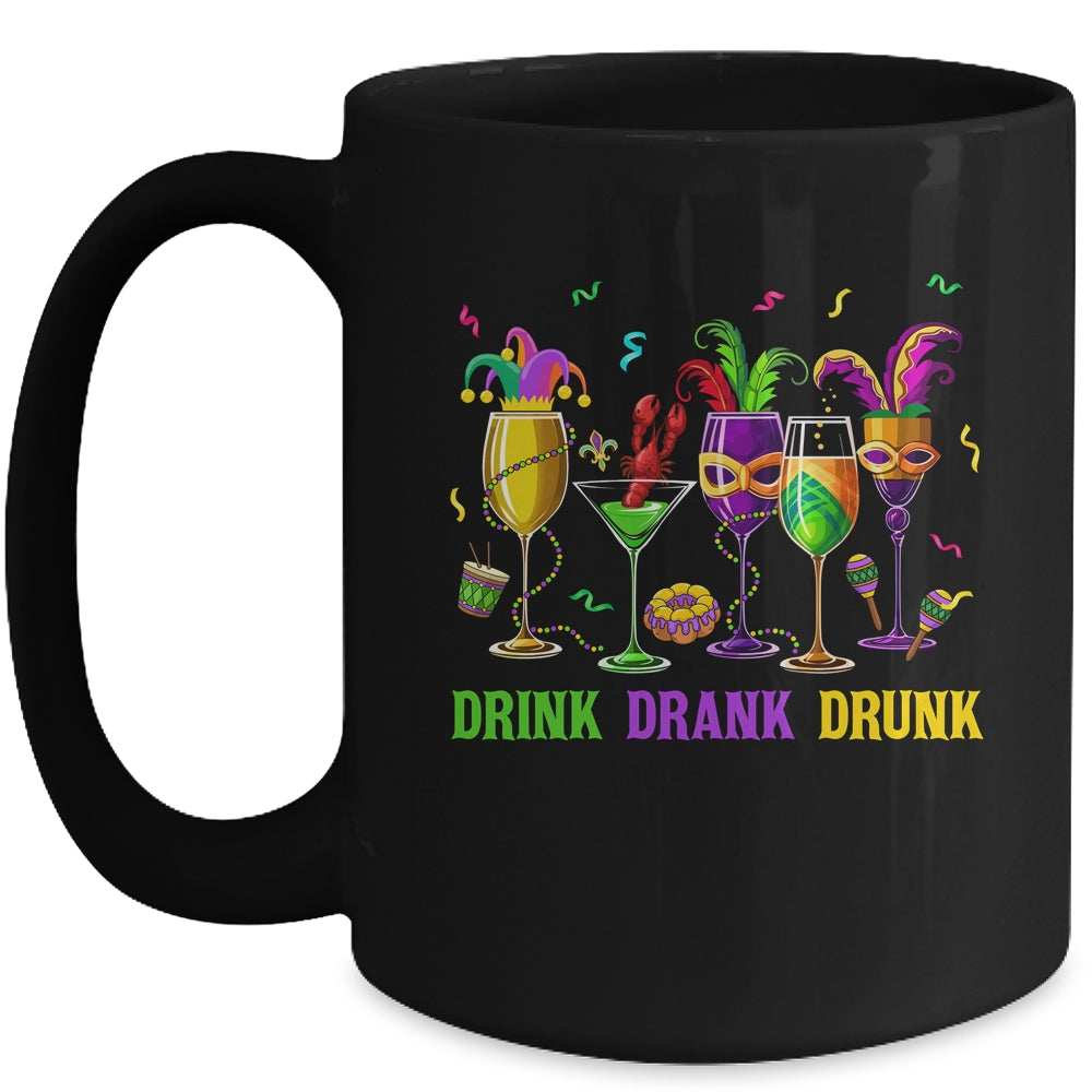 Mardi Gras Glass Of Wine Drinking Team Wine Festival Parade Mug | teecentury