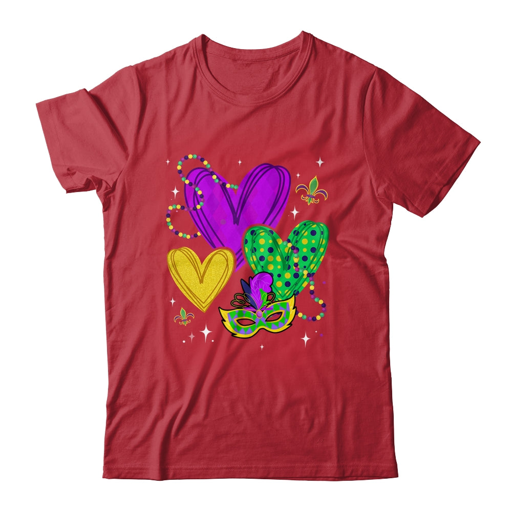 Mardi Gras Hearts Cute Outfit Party Carnival For Women Girls Shirt & Tank Top | teecentury