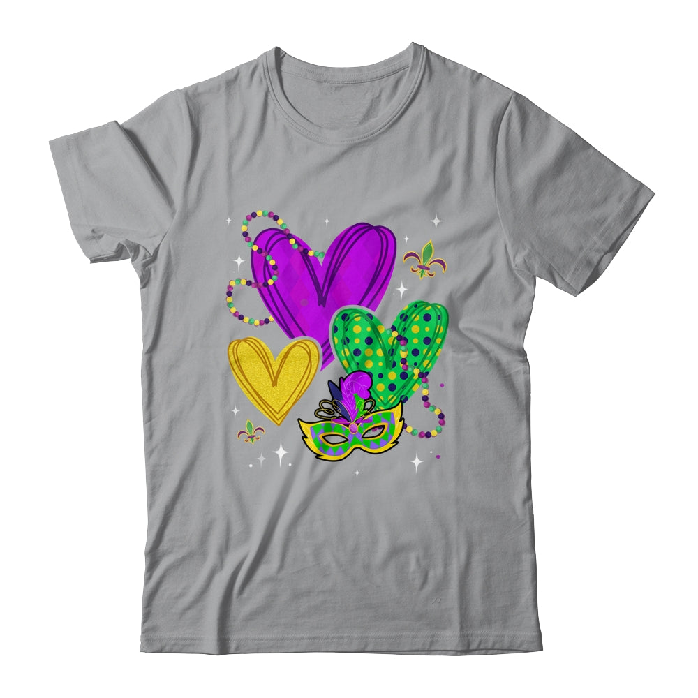 Mardi Gras Hearts Cute Outfit Party Carnival For Women Girls Shirt & Tank Top | teecentury