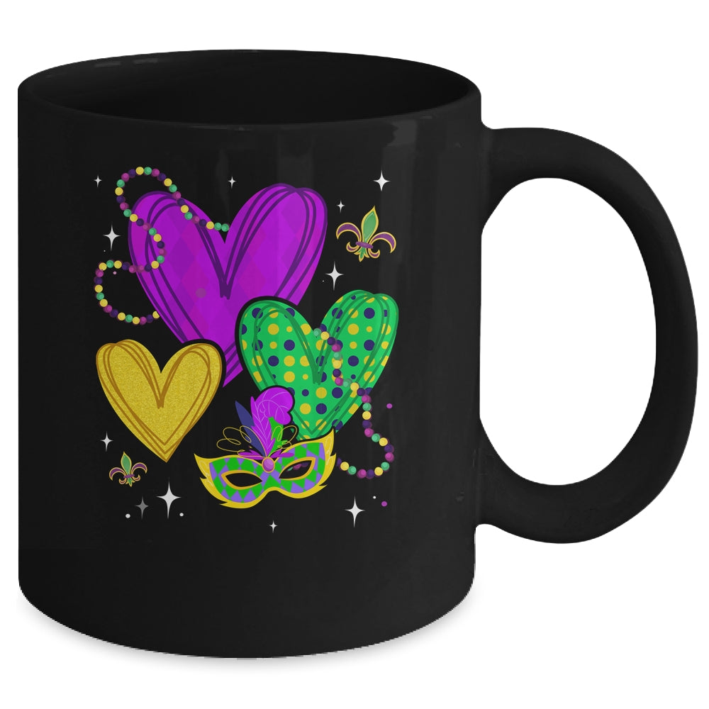 Mardi Gras Hearts Cute Outfit Party Carnival For Women Girls Mug | teecentury