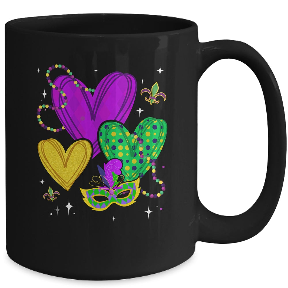 Mardi Gras Hearts Cute Outfit Party Carnival For Women Girls Mug | teecentury