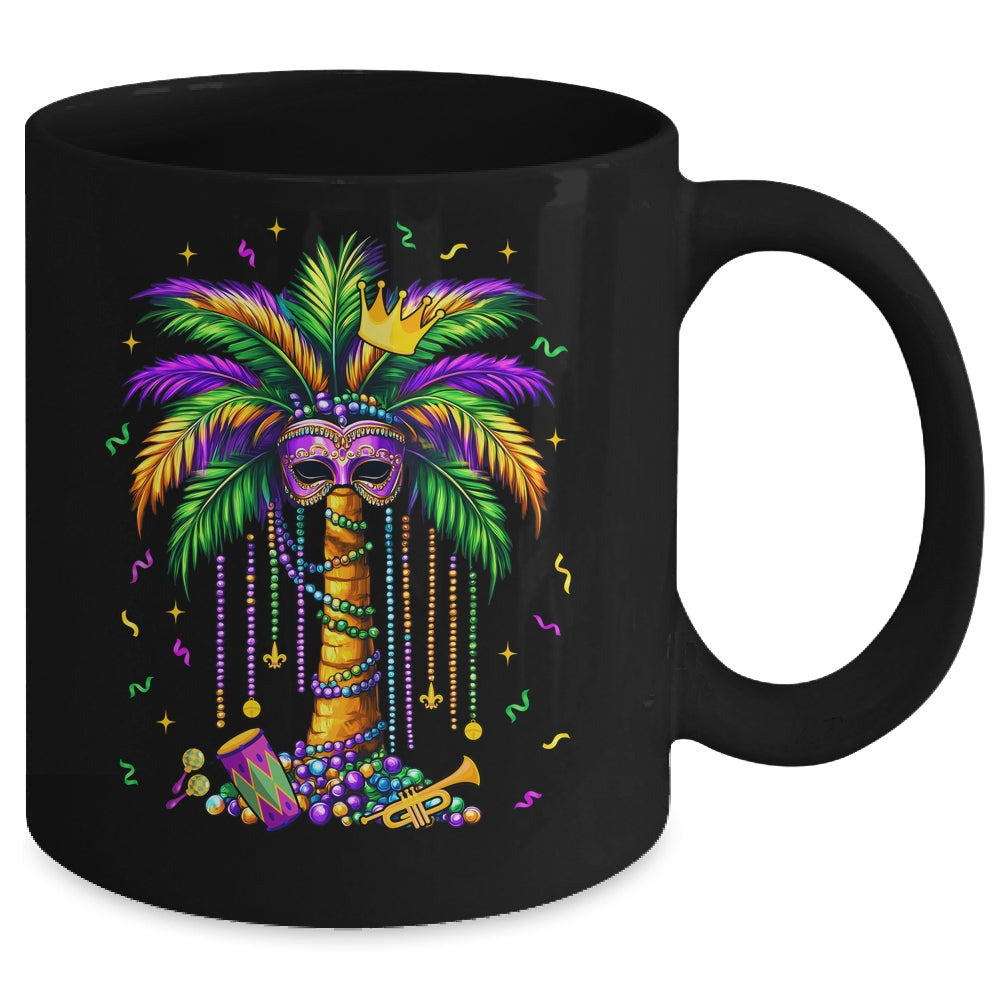 Mardi Gras Palm Tree Hawaiian Tropical Party Men Women Mug | teecentury