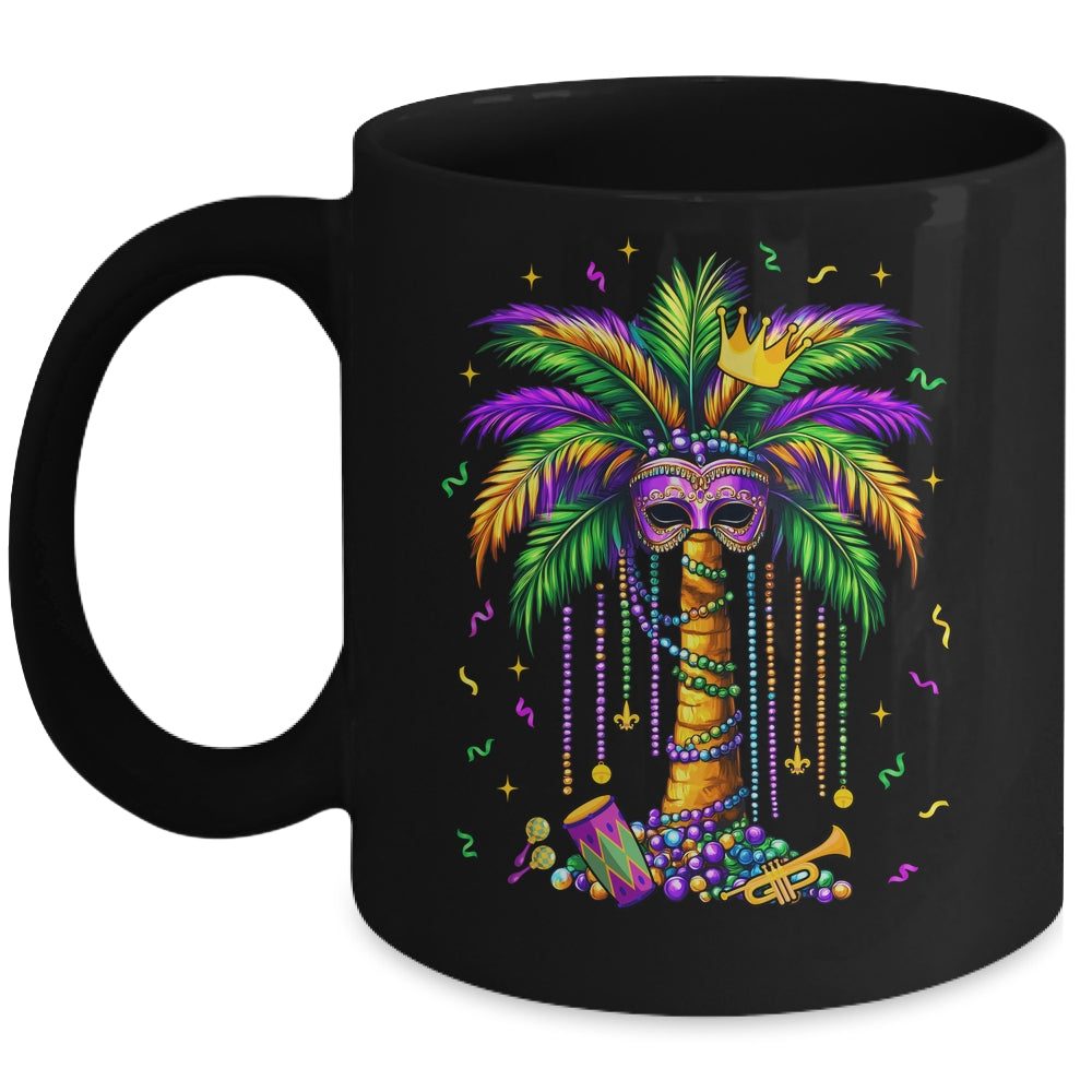 Mardi Gras Palm Tree Hawaiian Tropical Party Men Women Mug | teecentury