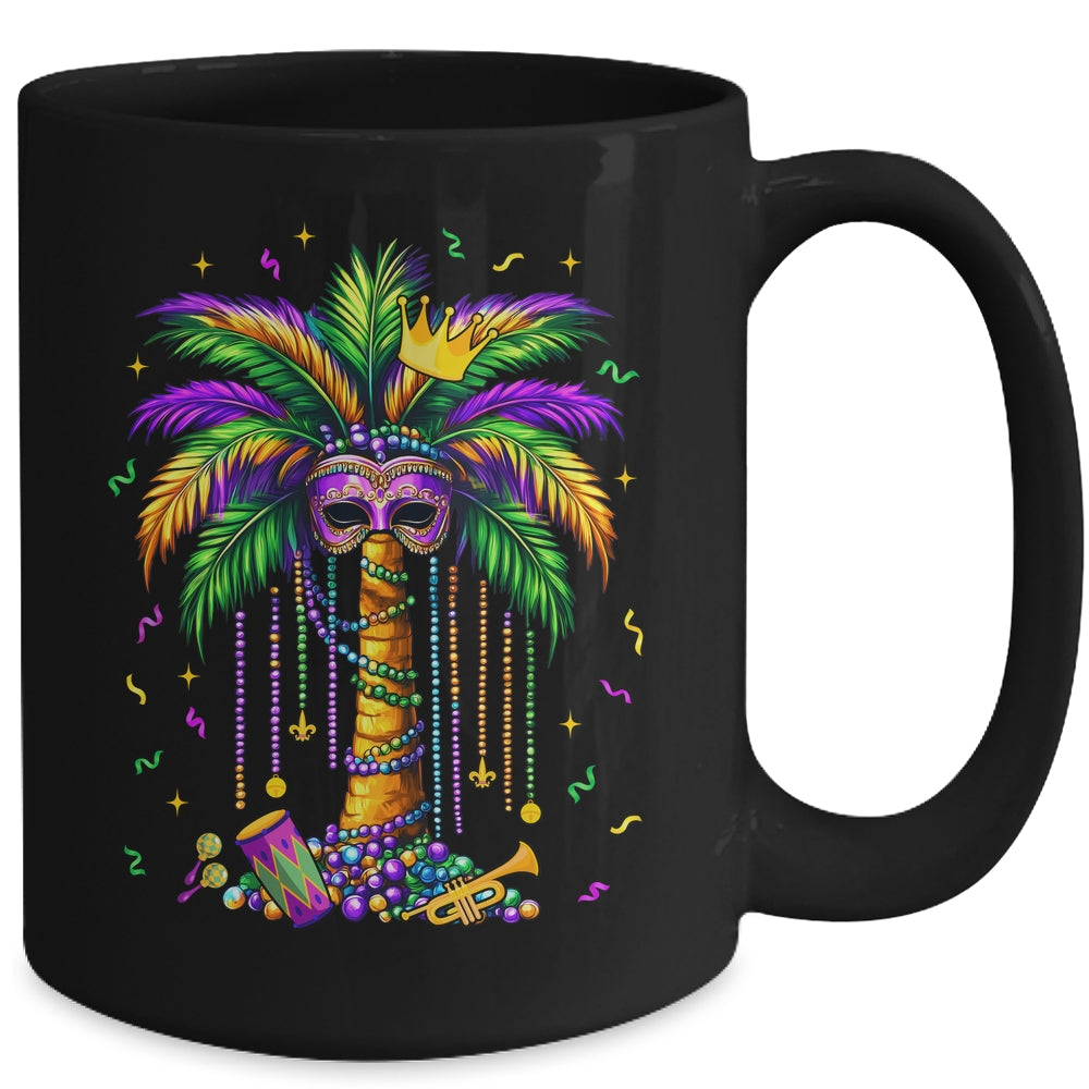 Mardi Gras Palm Tree Hawaiian Tropical Party Men Women Mug | teecentury