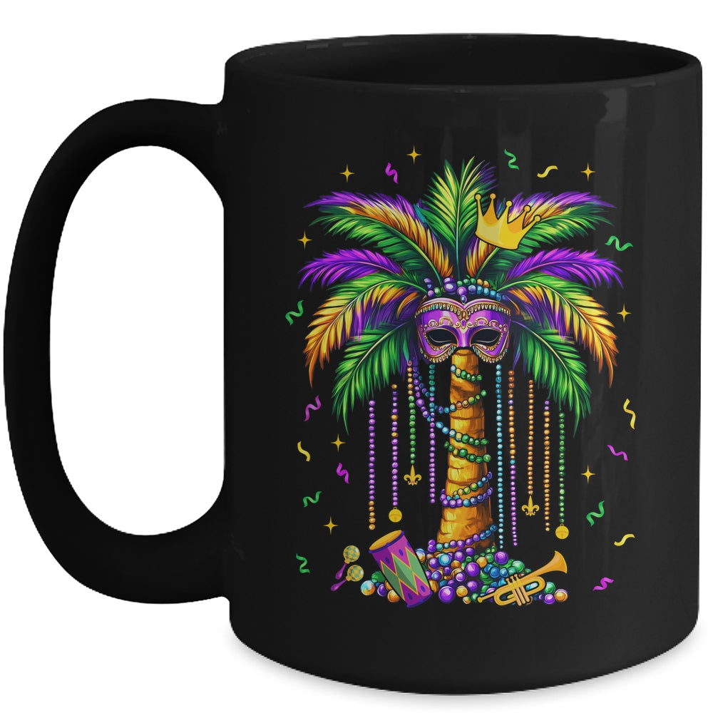 Mardi Gras Palm Tree Hawaiian Tropical Party Men Women Mug | teecentury