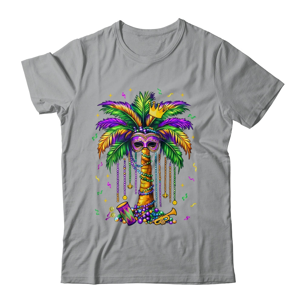Mardi Gras Palm Tree Hawaiian Tropical Party Men Women Shirt & Tank Top | teecentury