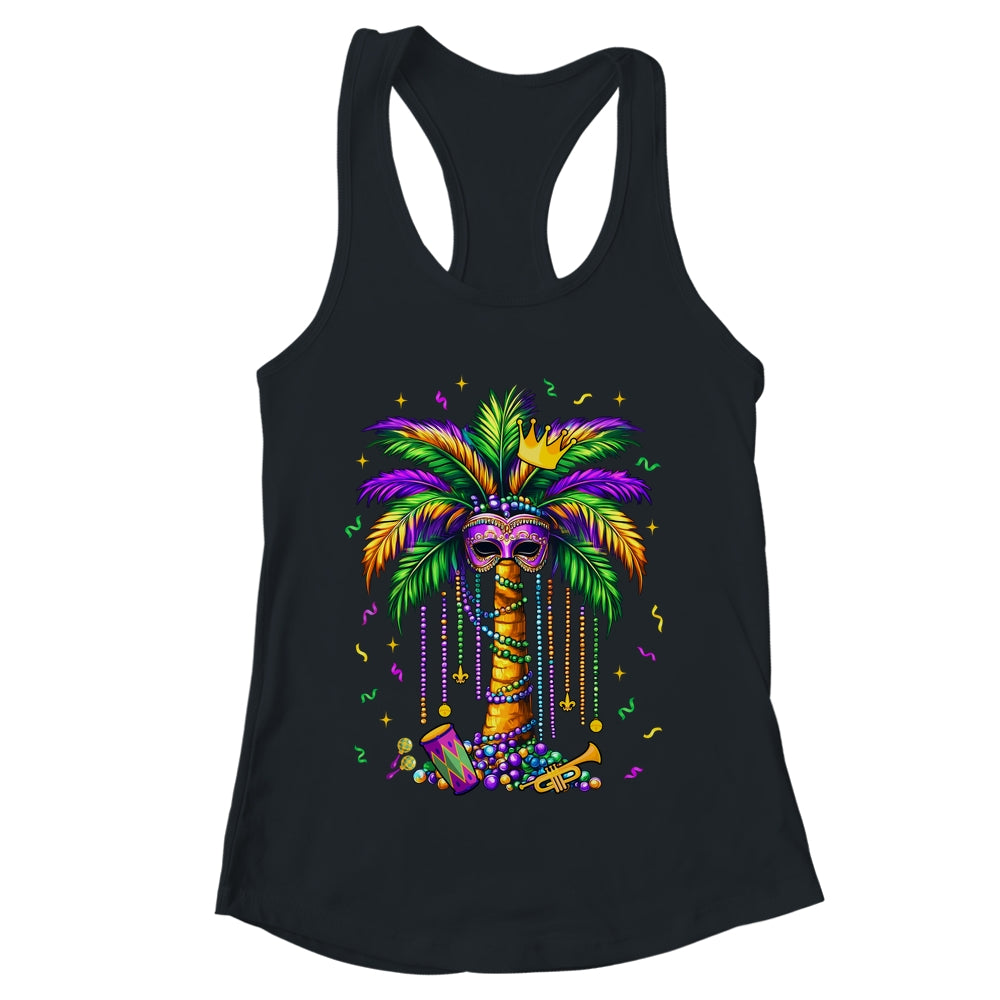 Mardi Gras Palm Tree Hawaiian Tropical Party Men Women Shirt & Tank Top | teecentury