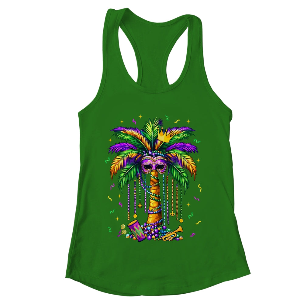 Mardi Gras Palm Tree Hawaiian Tropical Party Men Women Shirt & Tank Top | teecentury