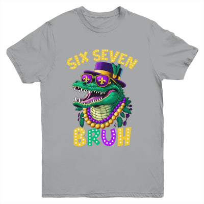 Mardi Gras Six Seven Bruh Mardigator Alligator 6 7 Meme Boy Youth Shirt | teecentury