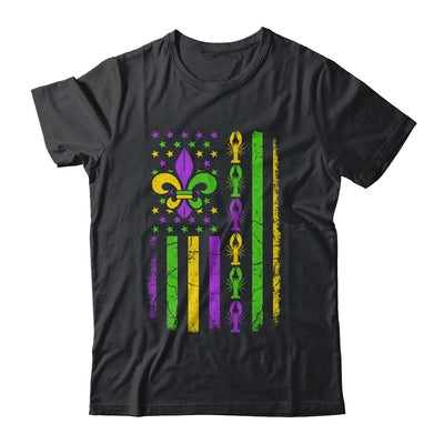 Mardi Gras US American Flag With Crawfish New Orleans Shirt & Hoodie | teecentury