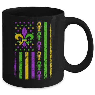 Mardi Gras US American Flag With Crawfish New Orleans Mug | teecentury