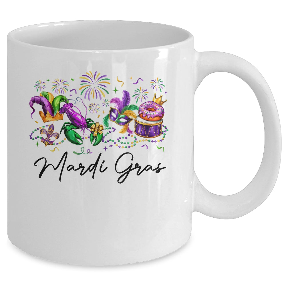 Mardi Gras Vibes Mardi Beads Louisiana Festival King Cake Mug | teecentury