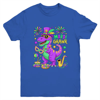 Mardi Grawr T-Rex Dino Mardi Gras Dinosaur Beads Men Boy Kid Youth Shirt | teecentury