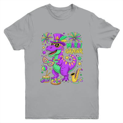 Mardi Grawr T-Rex Dino Mardi Gras Dinosaur Beads Men Boy Kid Youth Shirt | teecentury