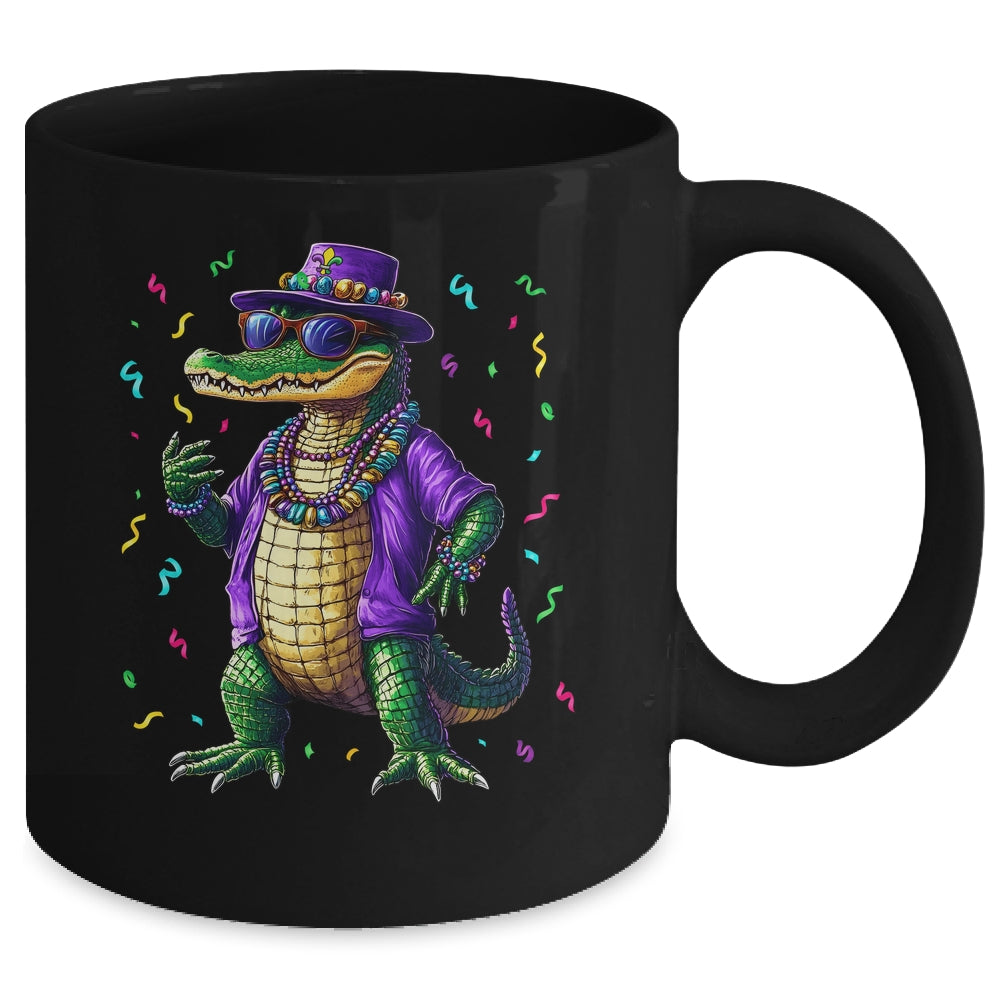 Mardigator Mardi Gras Alligator Men Women Mardi Gras Men Mug | teecentury