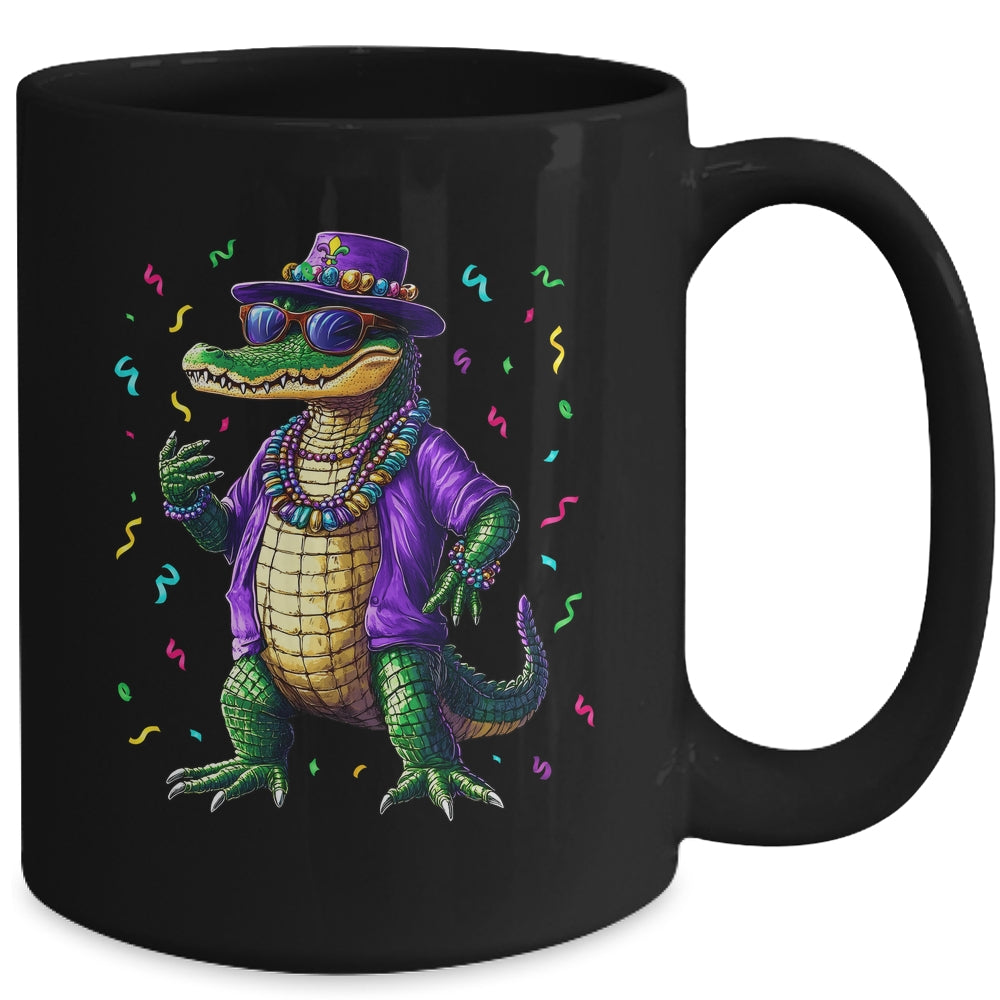 Mardigator Mardi Gras Alligator Men Women Mardi Gras Men Mug | teecentury