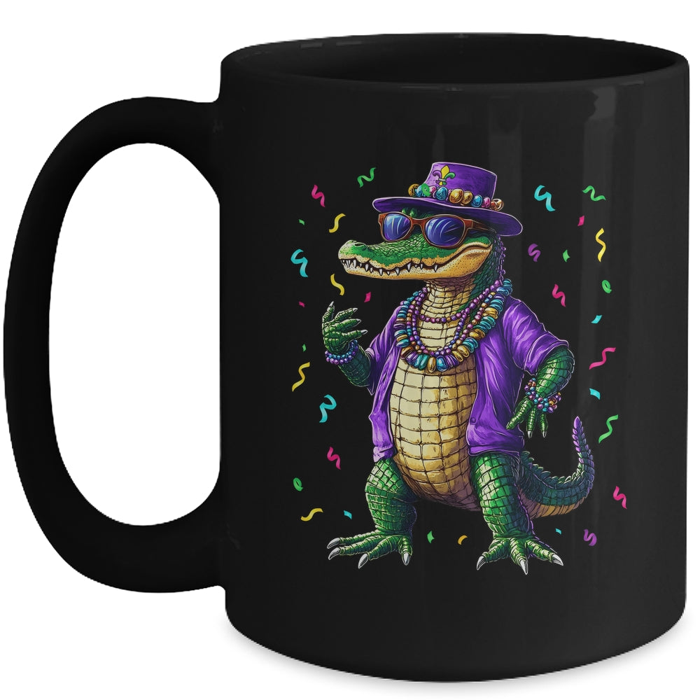 Mardigator Mardi Gras Alligator Men Women Mardi Gras Men Mug | teecentury