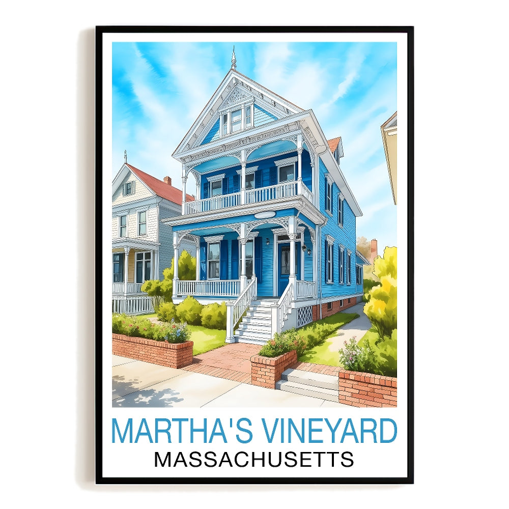 Martha's Vineyard Massachusetts Vintage Travel Poster Nature City Wall Art Landscape Picture Prints Suitable For Home Room Living Room Office Bedroom Aesthetic Decor Unframed | teecentury