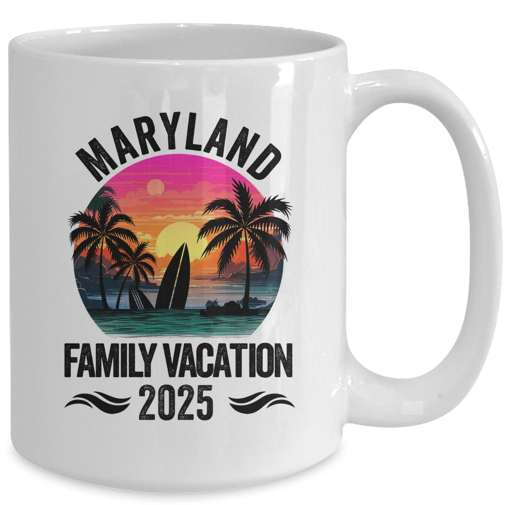Maryland Family Vacation 2025 Matching Outfits Beach Summer Mug | teecentury