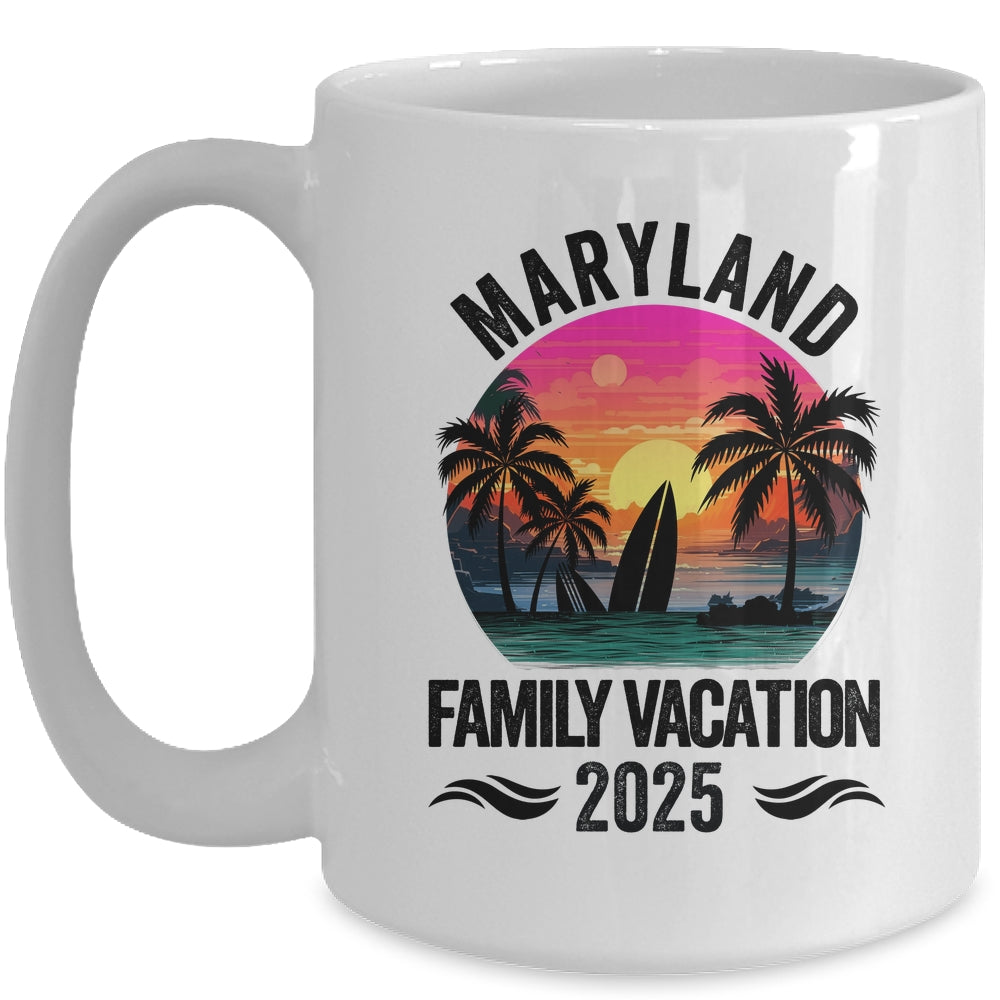 Maryland Family Vacation 2025 Matching Outfits Beach Summer Mug | teecentury
