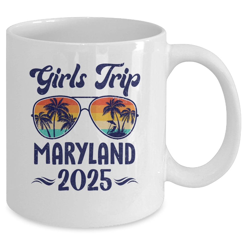 Maryland Girls Trip Beach Vacation 2025 Matching Group Mug | teecentury