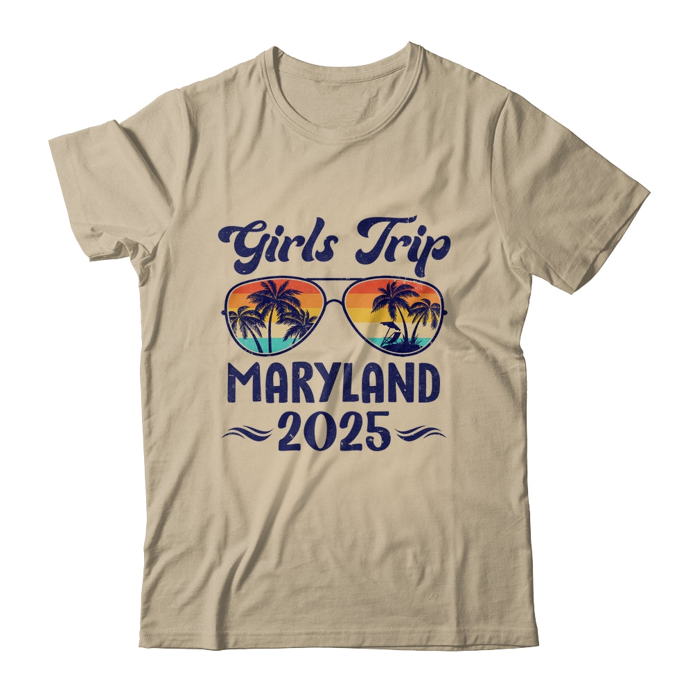 Maryland Girls Trip Beach Vacation 2025 Matching Group Shirt & Tank Top | teecentury