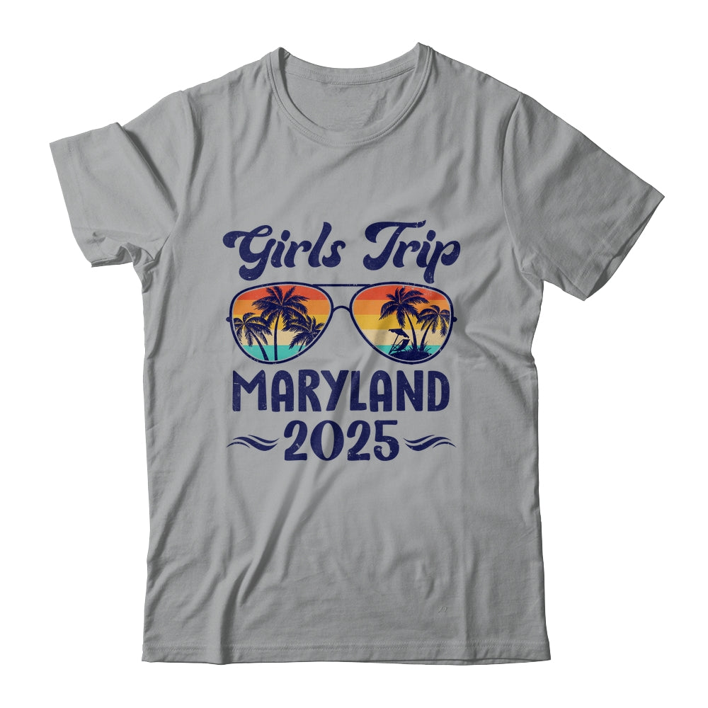 Maryland Girls Trip Beach Vacation 2025 Matching Group Shirt & Tank Top | teecentury