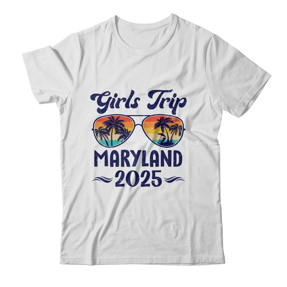 Maryland Girls Trip Beach Vacation 2025 Matching Group Shirt & Tank Top | teecentury