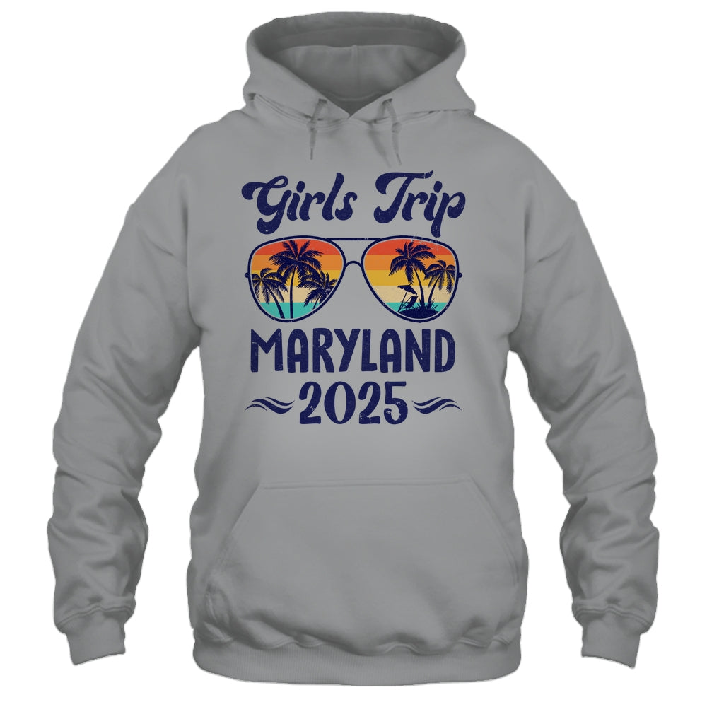 Maryland Girls Trip Beach Vacation 2025 Matching Group Shirt & Tank Top | teecentury