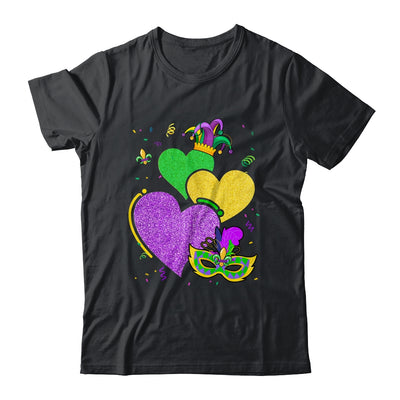 Mask Mardi Gras Cute Hearts Marks Women Girls Kids Vintage Shirt & Tank Top | teecentury