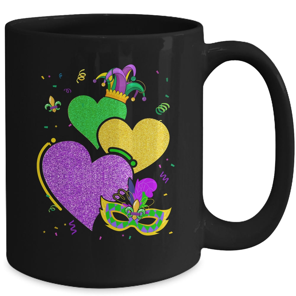 Mask Mardi Gras Cute Hearts Marks Women Girls Kids Vintage Mug | teecentury