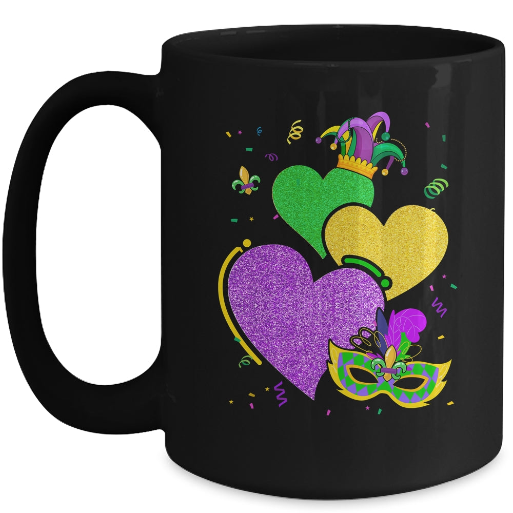 Mask Mardi Gras Cute Hearts Marks Women Girls Kids Vintage Mug | teecentury