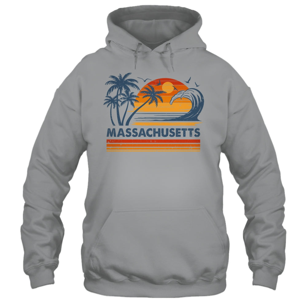 Massachusetts Vacation Sunset Cute 70s Vintage Retro Beach Shirt & Tank Top | teecentury