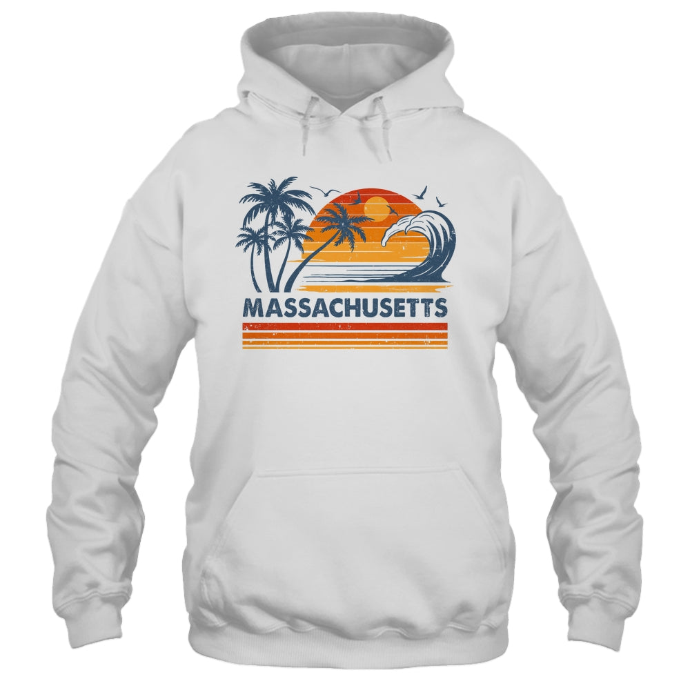 Massachusetts Vacation Sunset Cute 70s Vintage Retro Beach Shirt & Tank Top | teecentury