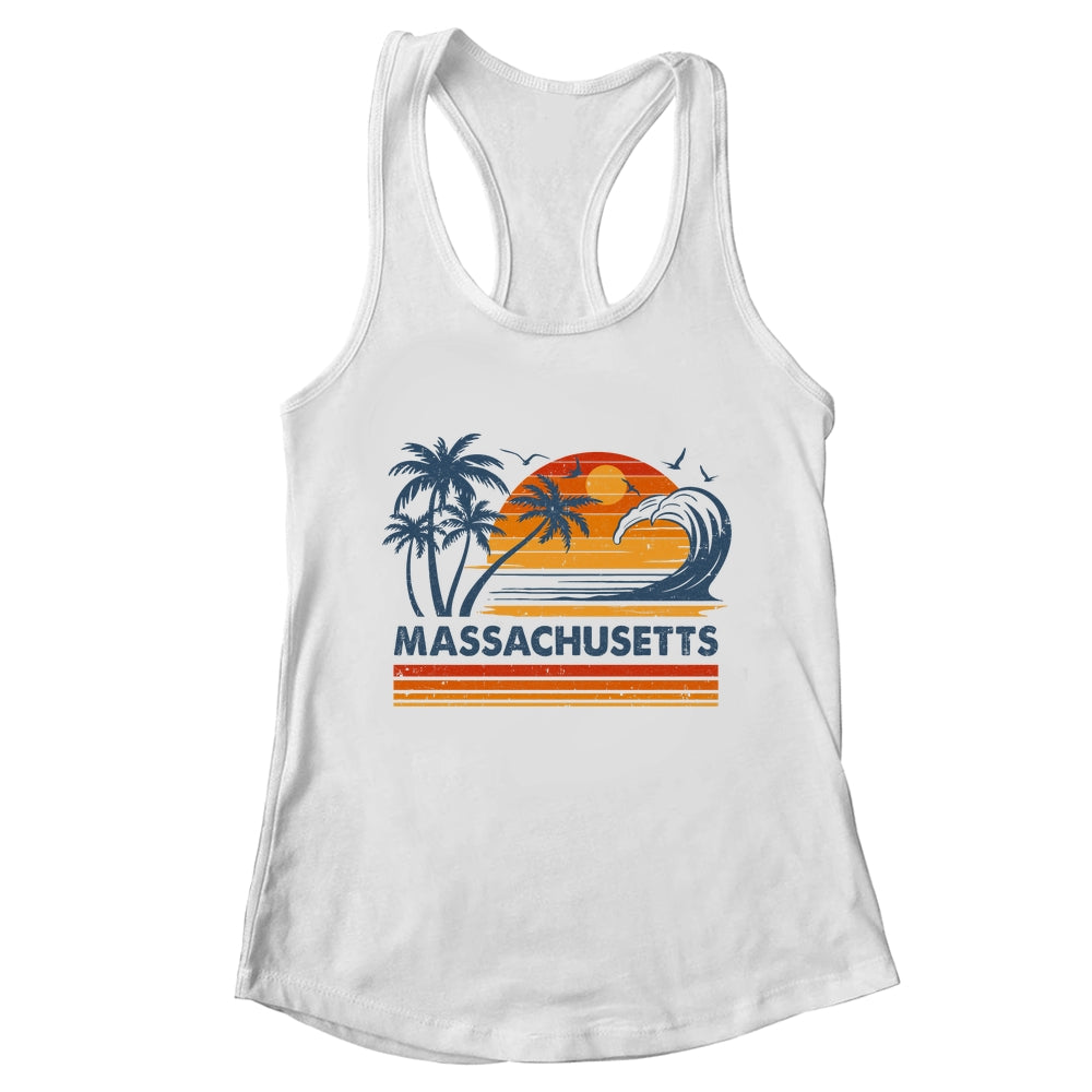 Massachusetts Vacation Sunset Cute 70s Vintage Retro Beach Shirt & Tank Top | teecentury