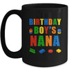 Master Builder Nana Birthday Boy Building Bricks Blocks Mug | teecentury