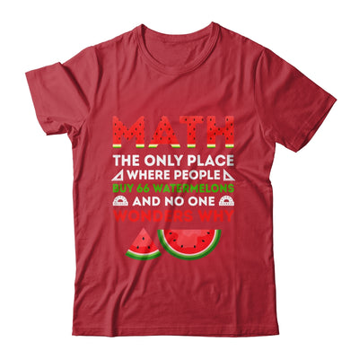 Math And Watermelons Mathematics Calculation Numbers Shirt & Tank Top | teecentury