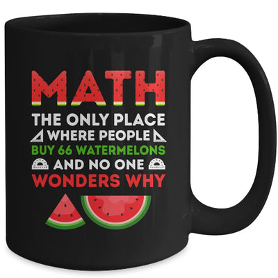 Math And Watermelons Mathematics Calculation Numbers Mug | teecentury