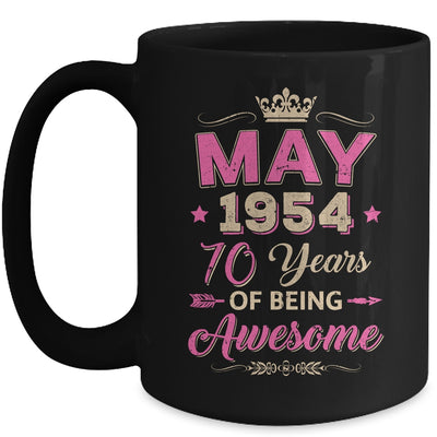 May 1954 70 Years Of Being Awesome Retro 70th Birthday Mug | teecentury