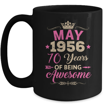 May 1956 70 Years Of Being Awesome Retro 70th Birthday Mug | teecentury