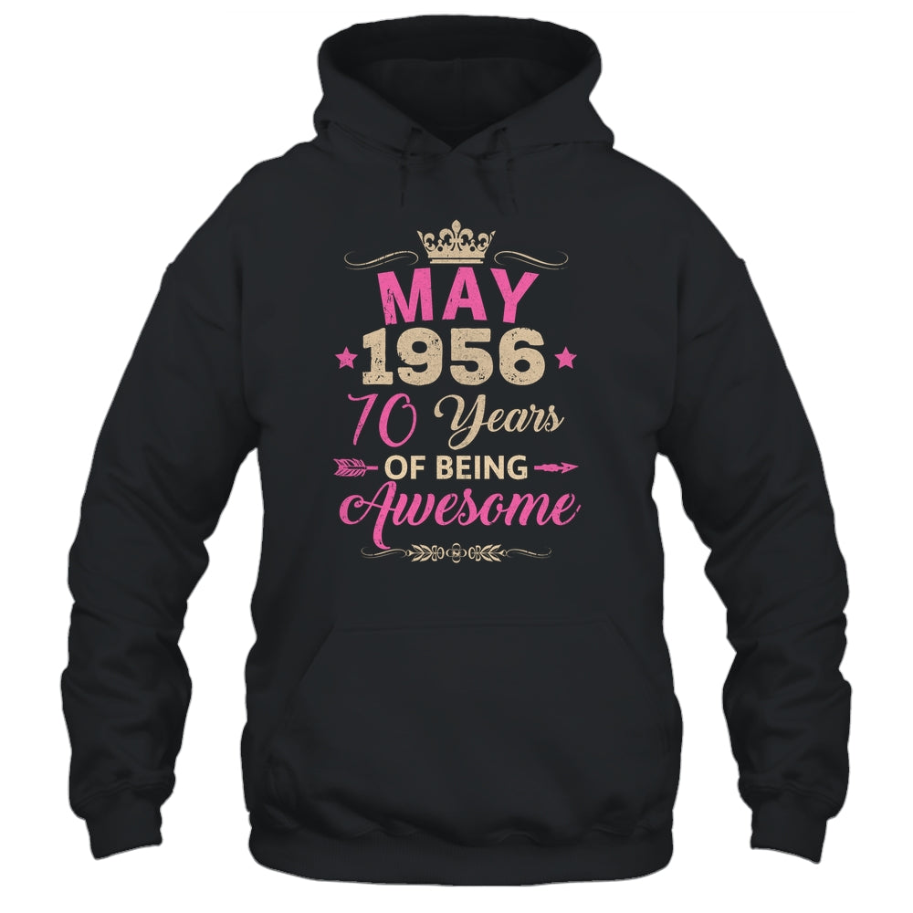 May 1956 70 Years Of Being Awesome Retro 70th Birthday Shirt & Tank Top | teecentury