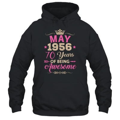May 1956 70 Years Of Being Awesome Retro 70th Birthday Shirt & Tank Top | teecentury