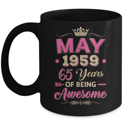 May 1959 65 Years Of Being Awesome Retro 65th Birthday Mug | teecentury