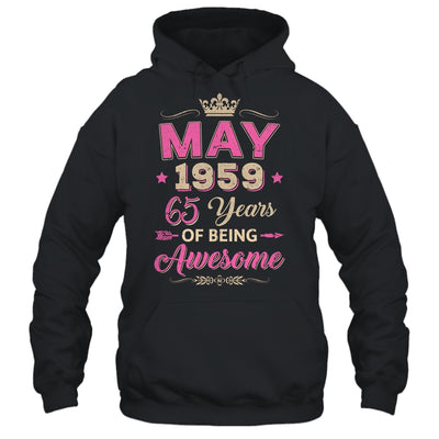 May 1959 65 Years Of Being Awesome Retro 65th Birthday Shirt & Tank Top | teecentury