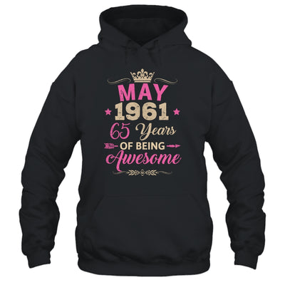 May 1961 65 Years Of Being Awesome Retro 65th Birthday Shirt & Tank Top | teecentury