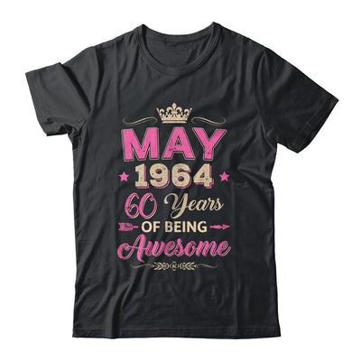 May 1964 60 Years Of Being Awesome Retro 60th Birthday Shirt & Tank Top | teecentury