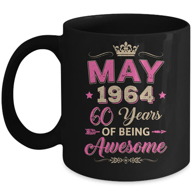 May 1964 60 Years Of Being Awesome Retro 60th Birthday Mug | teecentury